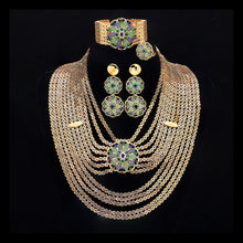 Load image into Gallery viewer, New 24k gold-plated cubic zirconia 4pcs  zircon jewelry set