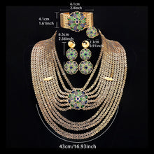 Load image into Gallery viewer, New 24k gold-plated cubic zirconia 4pcs  zircon jewelry set