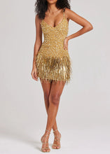 Load image into Gallery viewer, Tassel Dress Sequin Slip