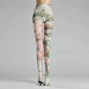 Retro Oil Painting Printed Tights