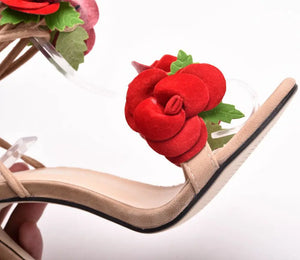 Satin Rose High Heel