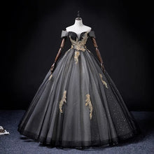 Load image into Gallery viewer, Customized Black Ball Gown Quinceanera Dress