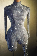 Load image into Gallery viewer, Sparkly Long Sleeve Crystal Rompers