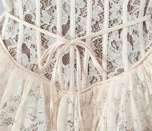 Load image into Gallery viewer, VINTAGE CREAM LACE MINI DRESS