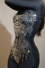 Load image into Gallery viewer, Sparkling Rhinestone Stretch Jumpsuit