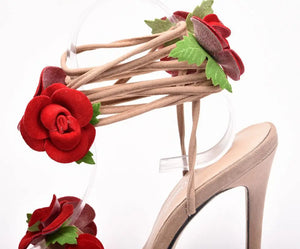 Satin Rose High Heel