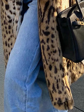 Load image into Gallery viewer, Thick Leopard Fluffy Faux Fur Coat