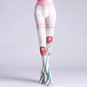 Retro Oil Painting Printed Tights