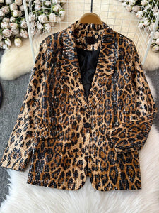 Leopard Temperament Blazer