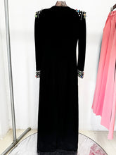 Load image into Gallery viewer, Long Sleeve Colors Diamonds Rhinestone Beaded Long Maxi Dress