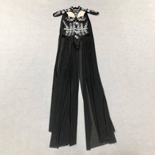 Load image into Gallery viewer, Fashion Design Luxury Diamonds Long  Shawl Sleeveless  Jumpsuit