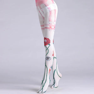 Retro Oil Painting Printed Tights