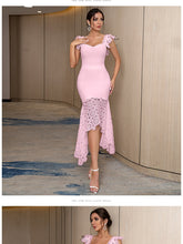 Load image into Gallery viewer, New Spaghetti Strap Lace Sleeveless Party Bandage Dress