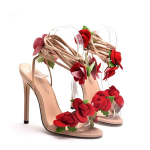 Satin Rose High Heel