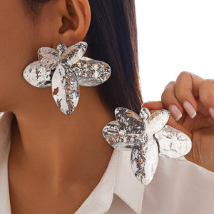 Necklace Petal Stud Earrings  Set