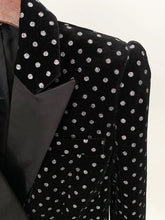 Load image into Gallery viewer, Shimmer Polka Dot Velvet Blazer