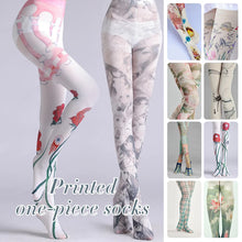 Load image into Gallery viewer, Retro Oil Painting Printed Tights