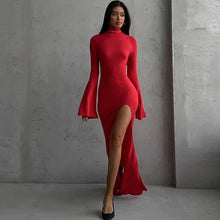 Load image into Gallery viewer, Open Back Sexy Split Maxi Dress