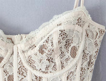 Load image into Gallery viewer, VINTAGE CREAM LACE MINI DRESS