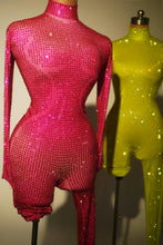 Load image into Gallery viewer, Sparkly Long Sleeve Crystal Rompers