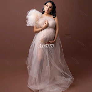 One Shoulder Maternity Dress