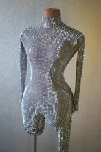 Load image into Gallery viewer, Sparkly Long Sleeve Crystal Rompers