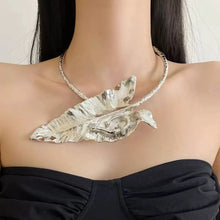 Load image into Gallery viewer, Exaggerated Alloy Banana Leaf Choker Necklace