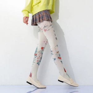 Retro Oil Painting Printed Tights