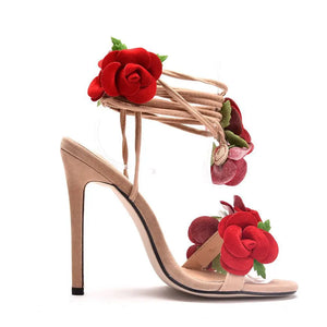 Satin Rose High Heel