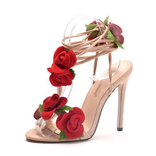 Load image into Gallery viewer, Satin Rose High Heel