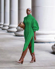 Load image into Gallery viewer, Long Sleeve Turtleneck Knitted Dress