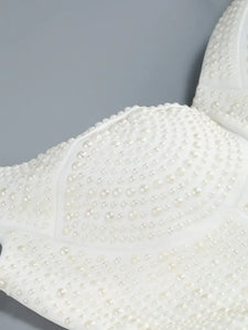 Luxury Designer White Pearl Studded Tank