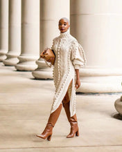 Load image into Gallery viewer, Long Sleeve Turtleneck Knitted Dress