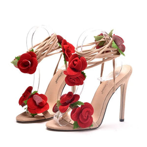 Satin Rose High Heel