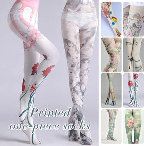 Retro Oil Painting Printed Tights