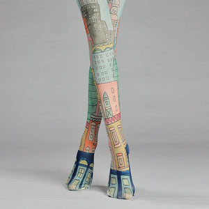 Retro Oil Painting Printed Tights