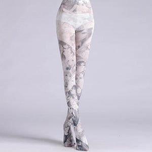 Retro Oil Painting Printed Tights