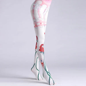 Retro Oil Painting Printed Tights