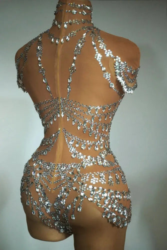 sparkle rhinestones bodysuit