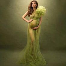 Load image into Gallery viewer, One Shoulder Maternity Dress