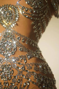 sparkle rhinestones bodysuit