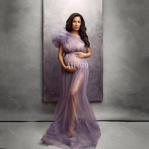 One Shoulder Maternity Dress