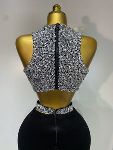 Sparkly Crystal Bodycon Long Dress