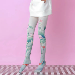 Retro Oil Painting Printed Tights