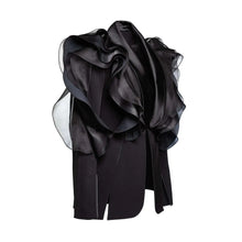 Load image into Gallery viewer, Three Dimensional Ruffled Black Blazer