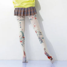 Load image into Gallery viewer, Retro Oil Painting Printed Tights