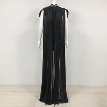 Load image into Gallery viewer, Fashion Design Luxury Diamonds Long  Shawl Sleeveless  Jumpsuit