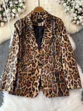 Load image into Gallery viewer, Leopard Temperament Blazer