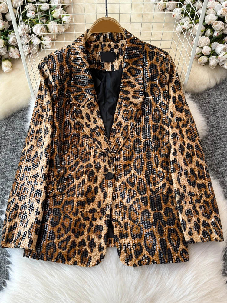 Leopard Temperament Blazer