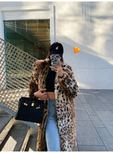 Load image into Gallery viewer, Thick Leopard Fluffy Faux Fur Coat